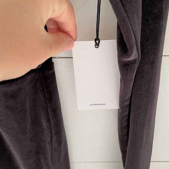 LPA Dress 18 Long Sleeve Low Neck Velvet Cocktail Dress - Picture 8 of 9